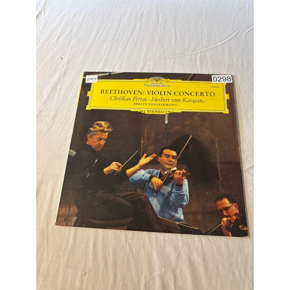 Deutsche Grammophon Beethoven Violin Concerto Ferras Karajan LP 139021 Good 12in